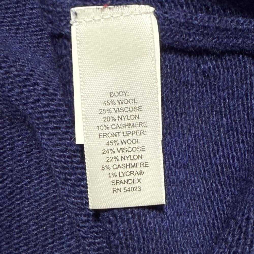 Banana Republic Sweater Womens XS Blue Luxury Cashmere Blend Cowl Neck Ribbed - Picture 6 of 10